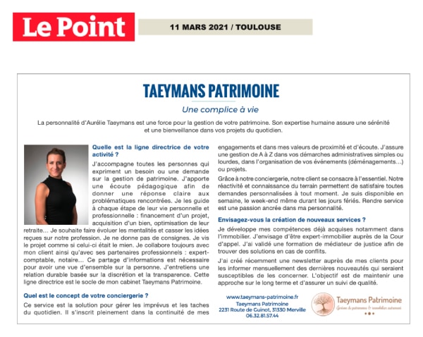 le point taeymans patrimoine 1